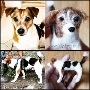 #tinydogs #dogportrait #dogstagram #dogsofinstagram #dogs #needlefelting #miniature #jackrussell #jackrussellterrier #minijackrussel #doggo