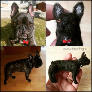 #tinydogs #dogportrait #dogstagram #dogsofinstagram #dogs #needlefelting #miniature #frenchbulldog #bulldog #cutebulldog #dogfashion #dogwear #miniature #mini #minibulldog