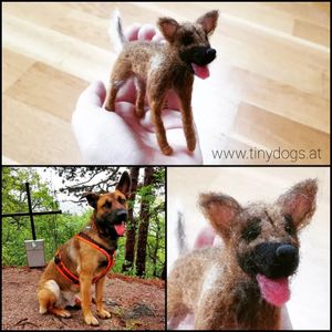 #tinydogs #dogportrait #dogstagram #dogsofinstagram #dogs #needlefelting #miniature #doggo #germansheperdmix #germanshepherd